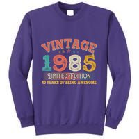 Vintage Limited Edition 1985 40 Years Of Being Awesome Birthday Sweatshirt