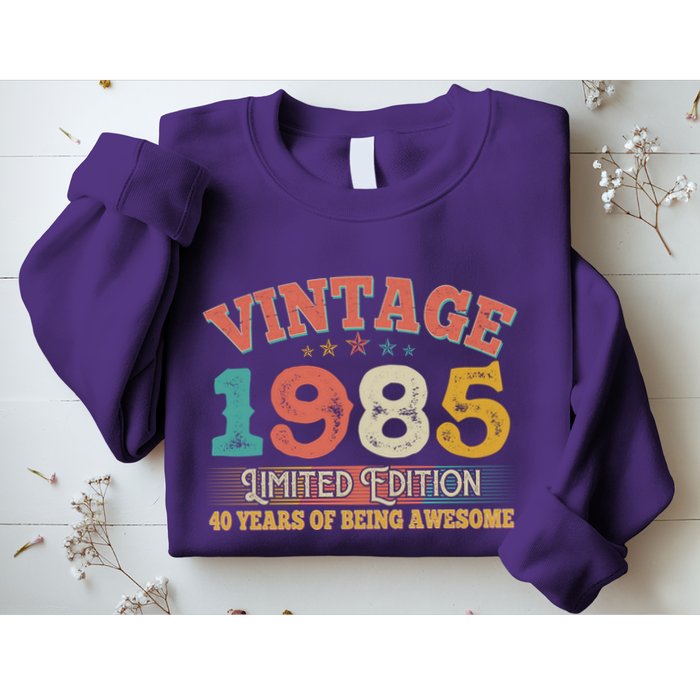 Vintage Limited Edition 1985 40 Years Of Being Awesome Birthday Sweatshirt