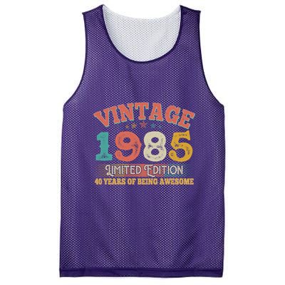 Vintage Limited Edition 1985 40 Years Of Being Awesome Birthday Mesh Reversible Basketball Jersey Tank