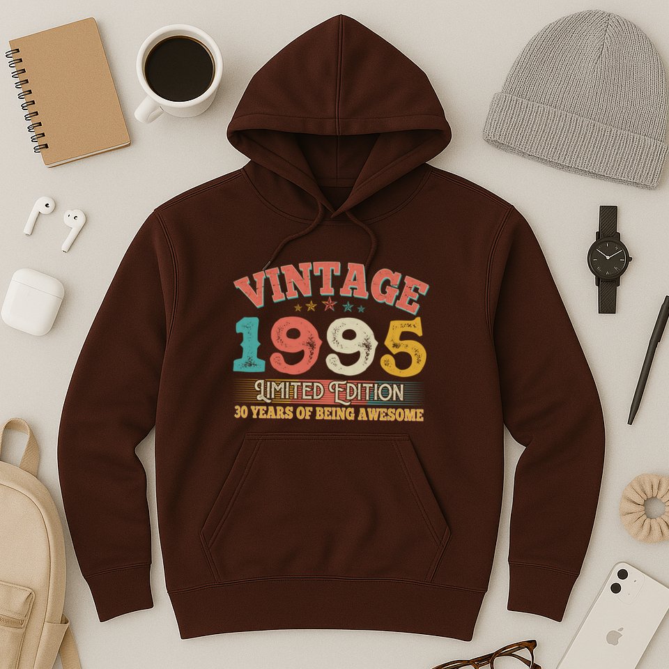Vintage Limited Edition 1995 30 Years Of Being Awesome Birthday Hoodie