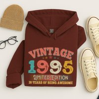 Vintage Limited Edition 1995 30 Years Of Being Awesome Birthday Hoodie