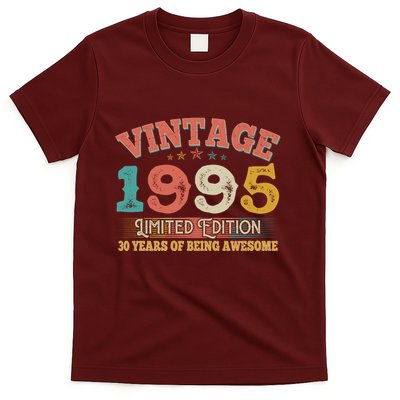 Vintage Limited Edition 1995 30 Years Of Being Awesome Birthday T-Shirt