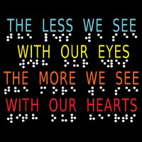 Vintage Less Eyes More Heart Impaired Dots Braille Toddler T-Shirt