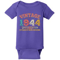 Vintage Limited Edition 1944 80 Years Of Being Awesome Birthday Baby Bodysuit