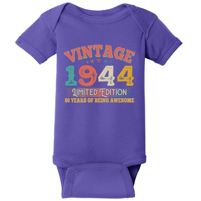 Vintage Limited Edition 1944 80 Years Of Being Awesome Birthday Baby Bodysuit