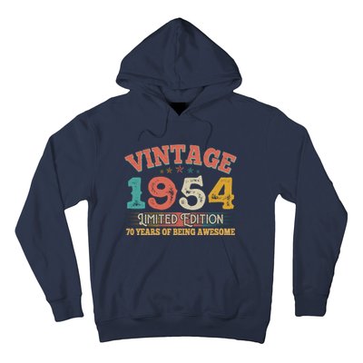 Vintage Limited Edition 1954 70 Years Of Being Awesome Birthday Hoodie