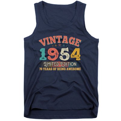 Vintage Limited Edition 1954 70 Years Of Being Awesome Birthday Tank Top