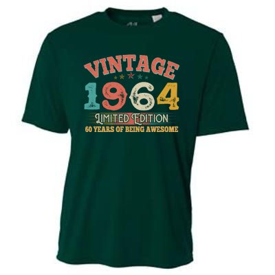 Vintage Limited Edition 1964 60 Years Of Being Awesome Birthday Cooling Performance Crew T-Shirt