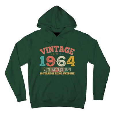 Vintage Limited Edition 1964 60 Years Of Being Awesome Birthday Hoodie