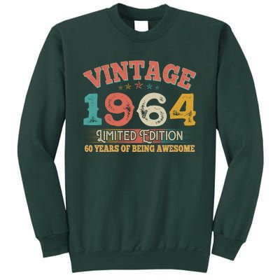 Vintage Limited Edition 1964 60 Years Of Being Awesome Birthday Sweatshirt