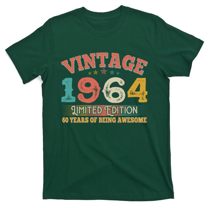 Vintage Limited Edition 1964 60 Years Of Being Awesome Birthday T-Shirt