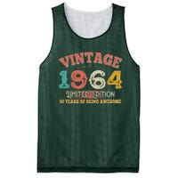 Vintage Limited Edition 1964 60 Years Of Being Awesome Birthday Mesh Reversible Basketball Jersey Tank