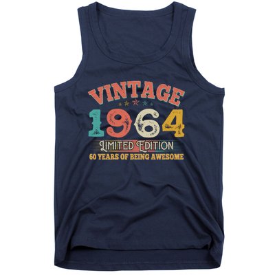 Vintage Limited Edition 1964 60 Years Of Being Awesome Birthday Tank Top