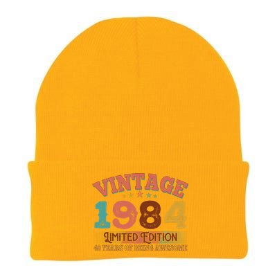 Vintage Limited Edition 1984 40 Years Of Being Awesome Birthday Knit Cap Winter Beanie