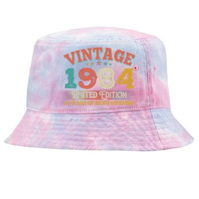 Vintage Limited Edition 1984 40 Years Of Being Awesome Birthday Tie-Dyed Bucket Hat