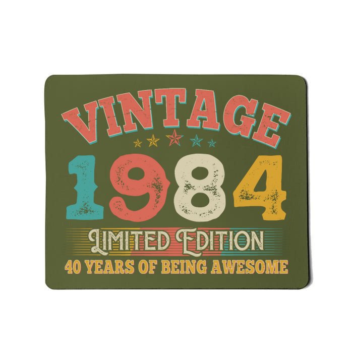 Vintage Limited Edition 1984 40 Years Of Being Awesome Birthday Mousepad