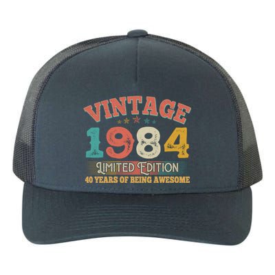 Vintage Limited Edition 1984 40 Years Of Being Awesome Birthday Yupoong Adult 5-Panel Trucker Hat