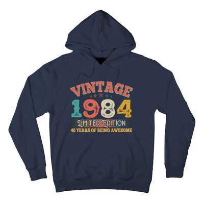 Vintage Limited Edition 1984 40 Years Of Being Awesome Birthday Hoodie