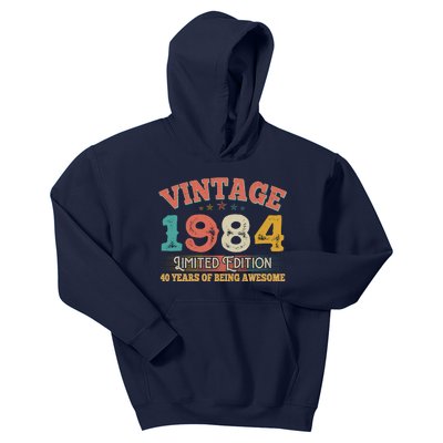 Vintage Limited Edition 1984 40 Years Of Being Awesome Birthday Kids Hoodie