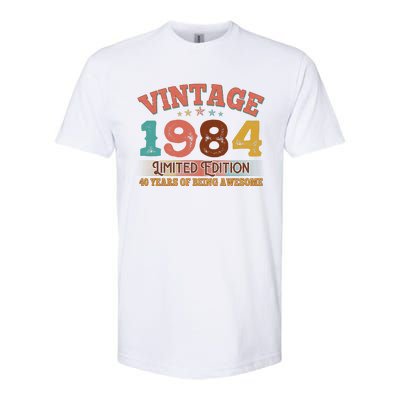 Vintage Limited Edition 1984 40 Years Of Being Awesome Birthday Softstyle® CVC T-Shirt