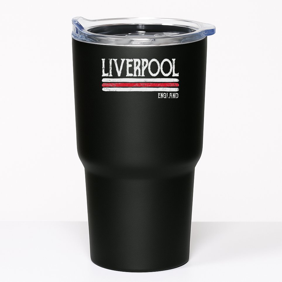 Vintage Liverpool England British Love Gift Souvenir Tumbler