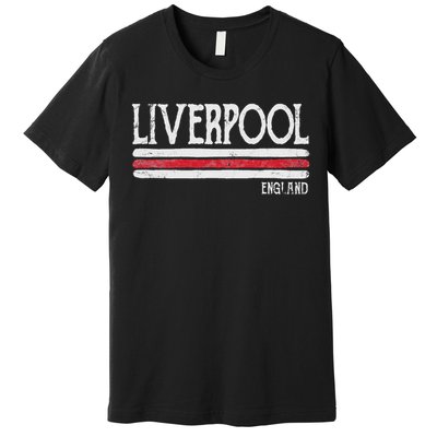 Vintage Liverpool England British Love Gift Souvenir Premium T-Shirt