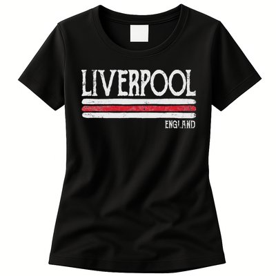 Vintage Liverpool England British Love Gift Souvenir Womens T-Shirt