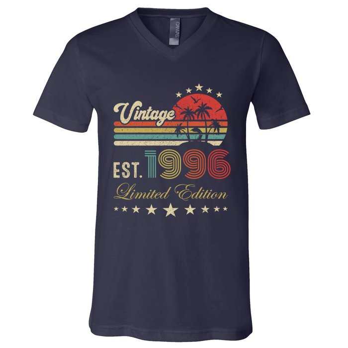 Vintage Limited Edition 30th 40th 50th Birthday Born 1996 V-Neck T-Shirt