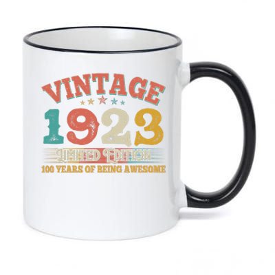 Vintage Limited Edition 1923 100 Years Of Being Awesome Birthday 11oz Black Color Changing Mug