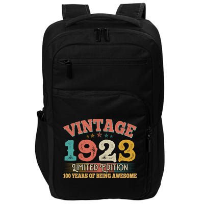 Vintage Limited Edition 1923 100 Years Of Being Awesome Birthday Impact Tech Backpack