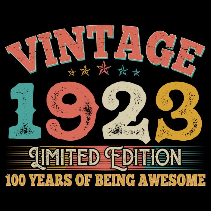 Vintage Limited Edition 1923 100 Years Of Being Awesome Birthday Backpack