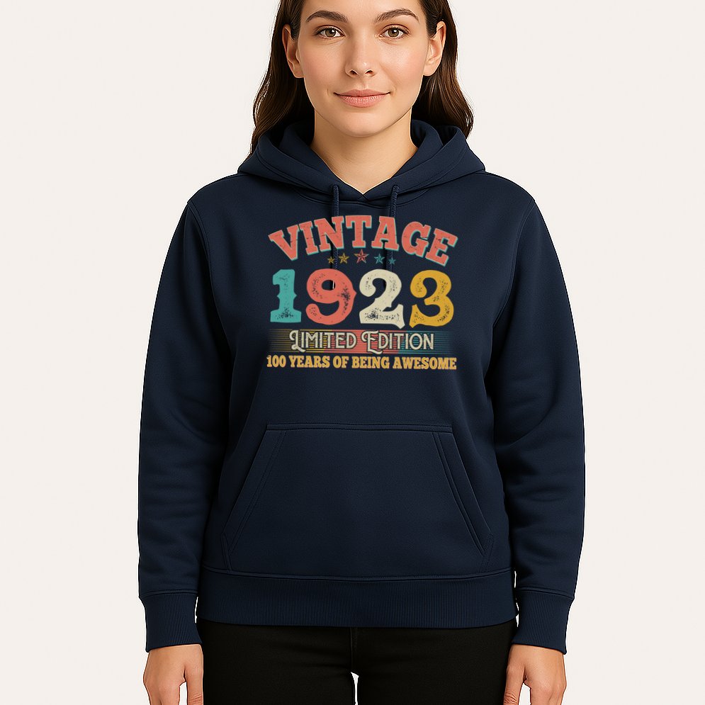 Vintage Limited Edition 1923 100 Years Of Being Awesome Birthday Hoodie