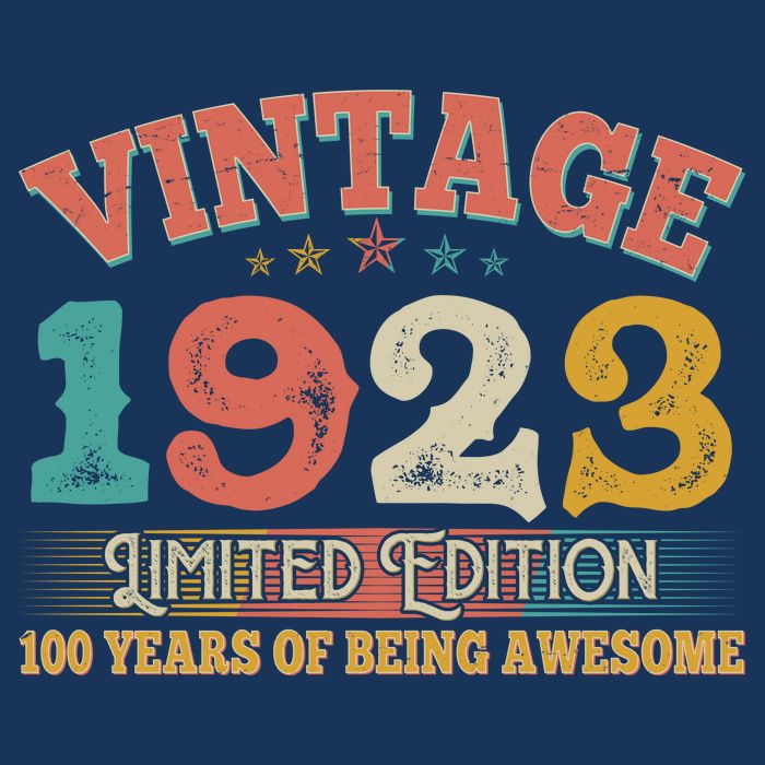 Vintage Limited Edition 1923 100 Years Of Being Awesome Birthday Hoodie