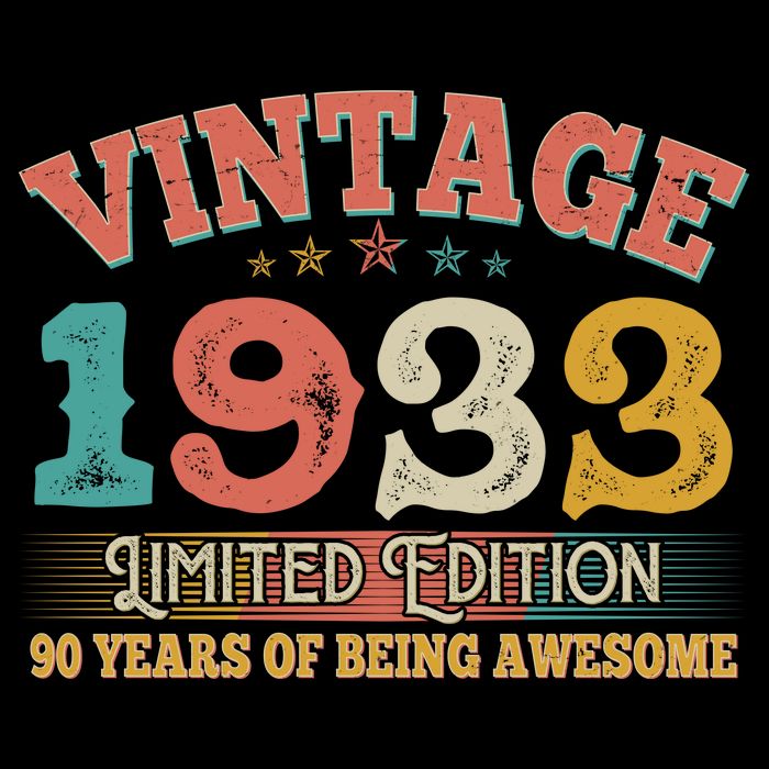 Vintage Limited Edition 1933 90 Years Of Being Awesome Birthday Backpack