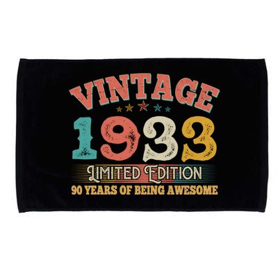 Vintage Limited Edition 1933 90 Years Of Being Awesome Birthday Microfiber Hand Towel