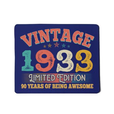 Vintage Limited Edition 1933 90 Years Of Being Awesome Birthday Mousepad