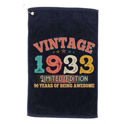 Vintage Limited Edition 1933 90 Years Of Being Awesome Birthday Platinum Collection Golf Towel