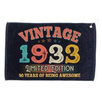 Vintage Limited Edition 1933 90 Years Of Being Awesome Birthday Grommeted Golf Towel