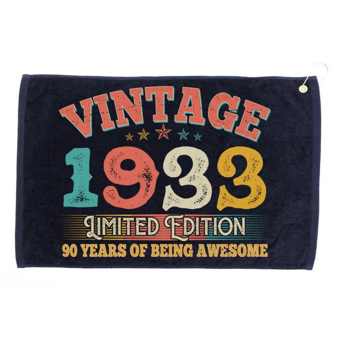 Vintage Limited Edition 1933 90 Years Of Being Awesome Birthday Grommeted Golf Towel