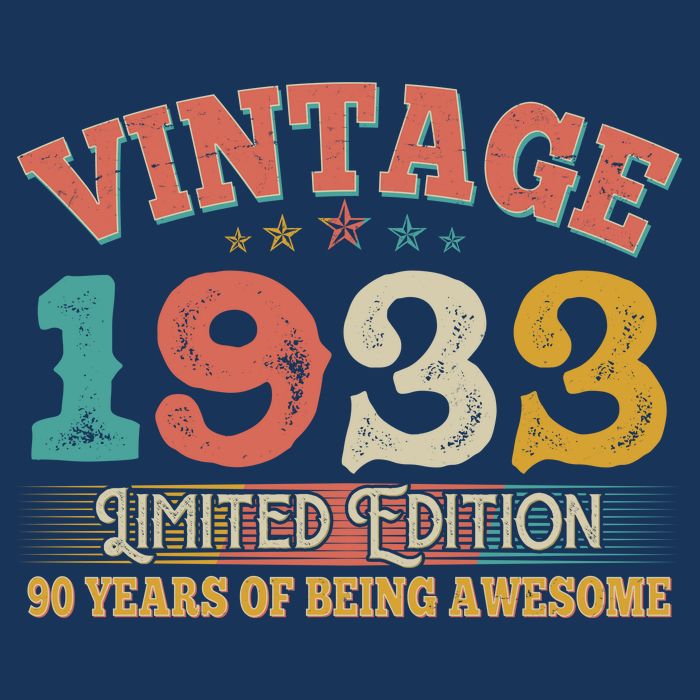 Vintage Limited Edition 1933 90 Years Of Being Awesome Birthday Visor