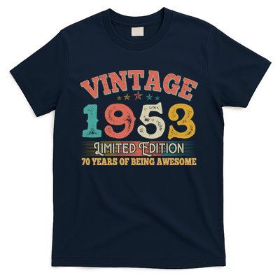 Vintage Limited Edition 1953 70 Years Of Being Awesome Birthday T-Shirt