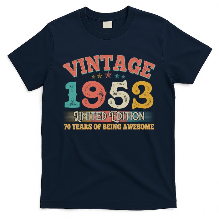 Vintage Limited Edition 1953 70 Years Of Being Awesome Birthday T-Shirt
