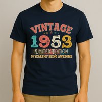 Vintage Limited Edition 1953 70 Years Of Being Awesome Birthday T-Shirt