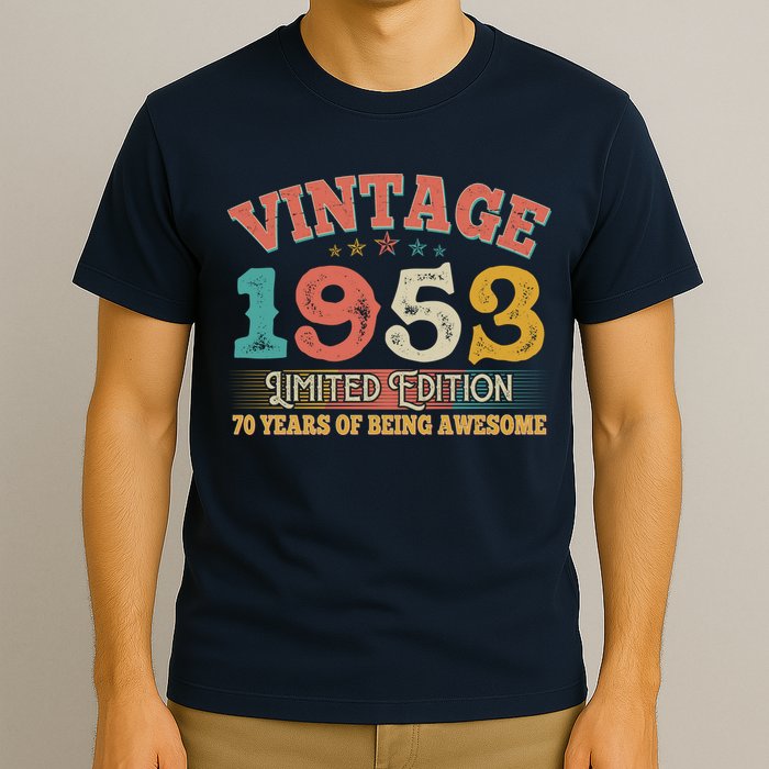 Vintage Limited Edition 1953 70 Years Of Being Awesome Birthday T-Shirt