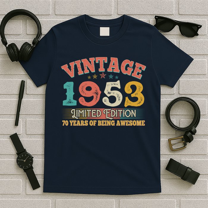 Vintage Limited Edition 1953 70 Years Of Being Awesome Birthday T-Shirt
