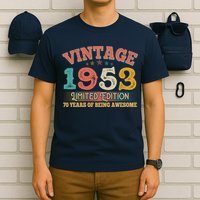 Vintage Limited Edition 1953 70 Years Of Being Awesome Birthday T-Shirt