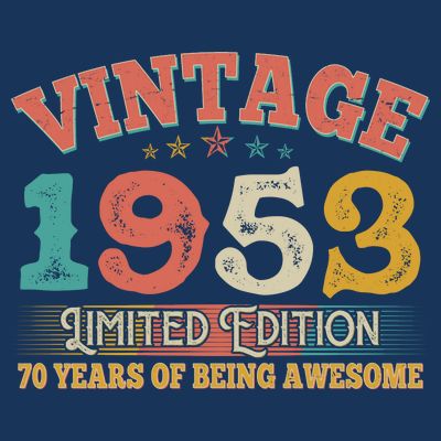 Vintage Limited Edition 1953 70 Years Of Being Awesome Birthday T-Shirt
