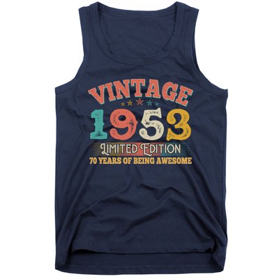 Vintage Limited Edition 1953 70 Years Of Being Awesome Birthday Tank Top