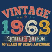 Vintage Limited Edition 1963 60 Years Of Being Awesome Birthday Bucket Hat