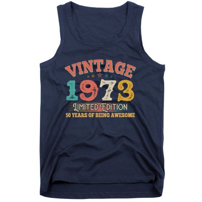 Vintage Limited Edition 1973 50 Years Of Being Awesome Birthday Tank Top